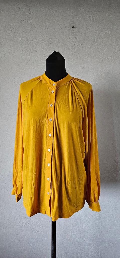 gele travelstof blouse van studio anneloes maat L (28125), Ophalen of Verzenden, Gedragen, Maat 42/44 (L), Geel
