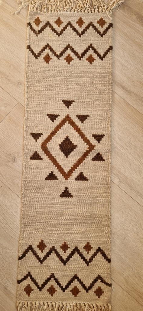 Vintage wollen kelim wol naturel, Huis en Inrichting, Stoffering | Tapijten en Kleden, Ophalen of Verzenden, Rechthoekig