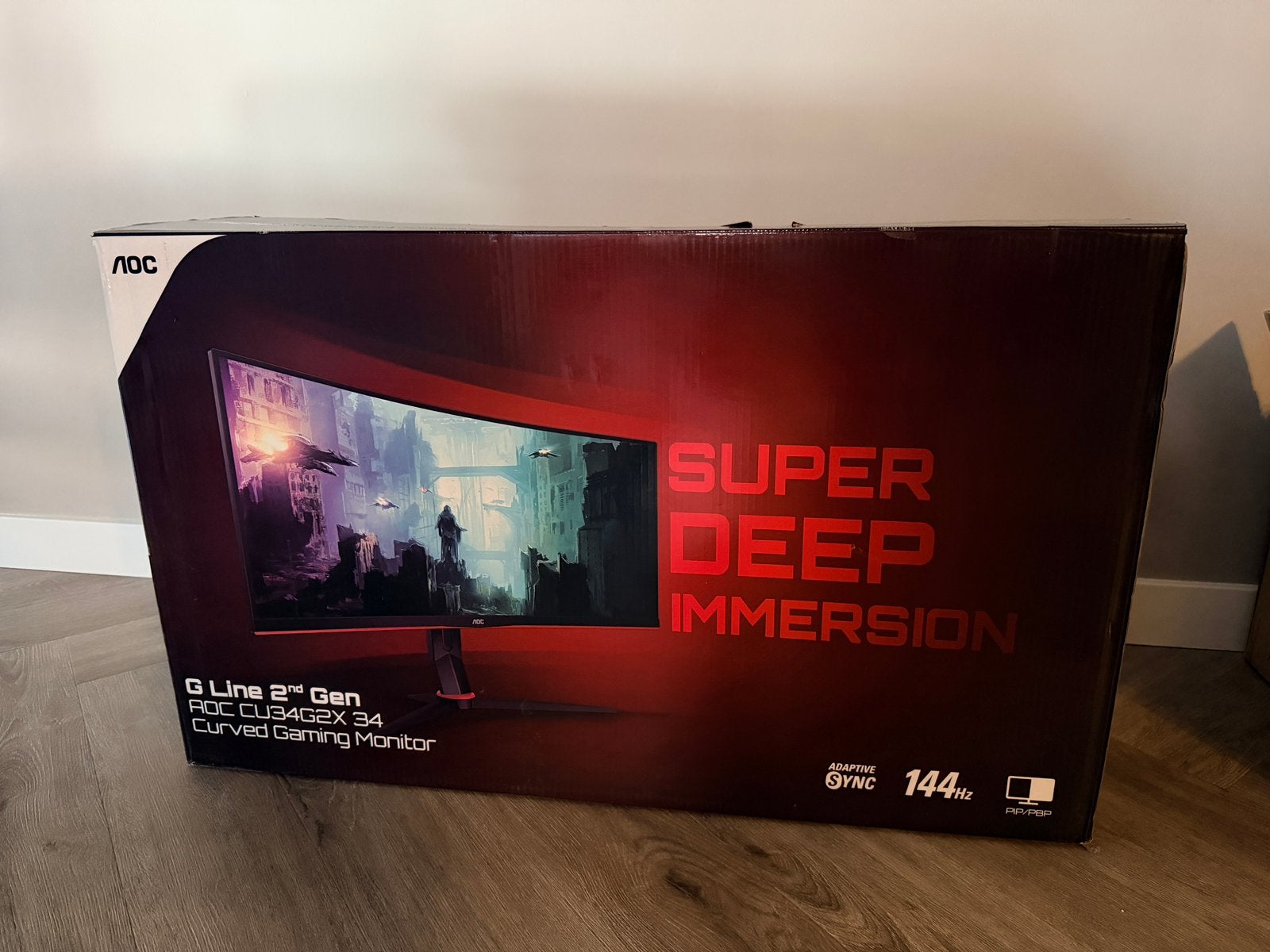 AOC 34 inch Gamemonitor Curved CU34G2X sim rig gamepc ZGAN, HDMI, 101 t/m 150 Hz, Curved, VA