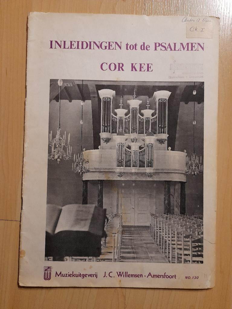 MUZIEKBOEK INLEIDINGEN TOT DE PSALMEN COR KEE NO. 130, Ophalen of Verzenden, Gelezen, Overige onderwerpen