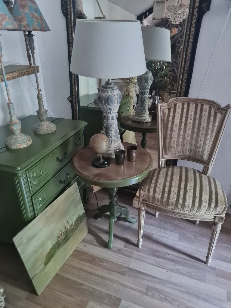 Zeer oude Franse boudoir stoel bureau stoel slaapkamer stoel