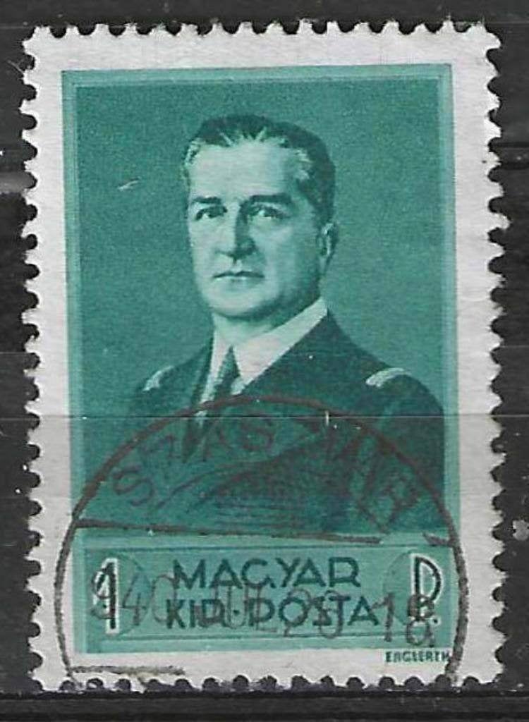 Hongarije 1938 - Yvert 506 - Admiraal Miklos Horthy 1p. (ST), Verzenden, Gestempeld