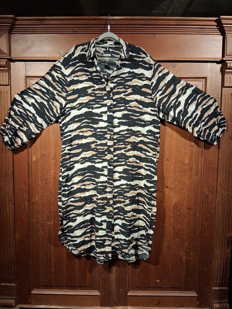 Jurk dierenprint L Shoeby Eksept, Bruin, Maat 42/44 (L), Ophalen of Verzenden, Zo goed als nieuw