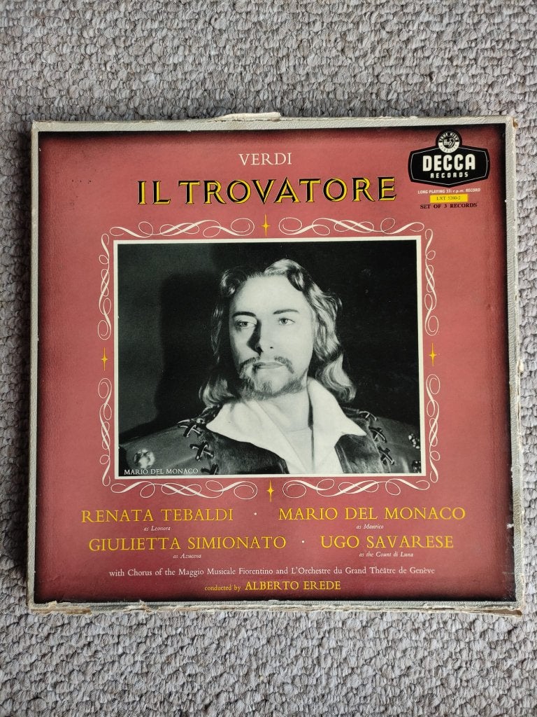 Verdi Il Trovatore 3 lp's zie foto's in nette staat, Cd's en Dvd's, Vinyl | Overige Vinyl, Ophalen of Verzenden, Zo goed als nieuw