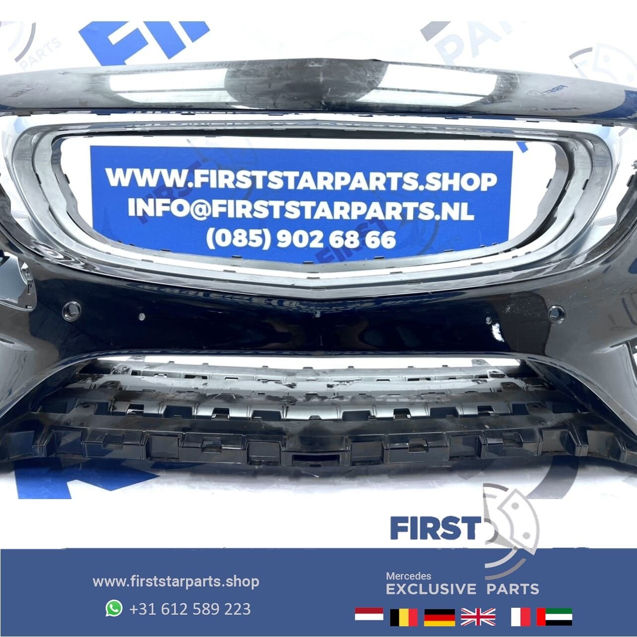 W205 BUMPER AMG VOORBUMPER 2014-2017 Mercedes C Klasse C43 Z, Gebruikt, -, Voor, Ophalen of Verzenden