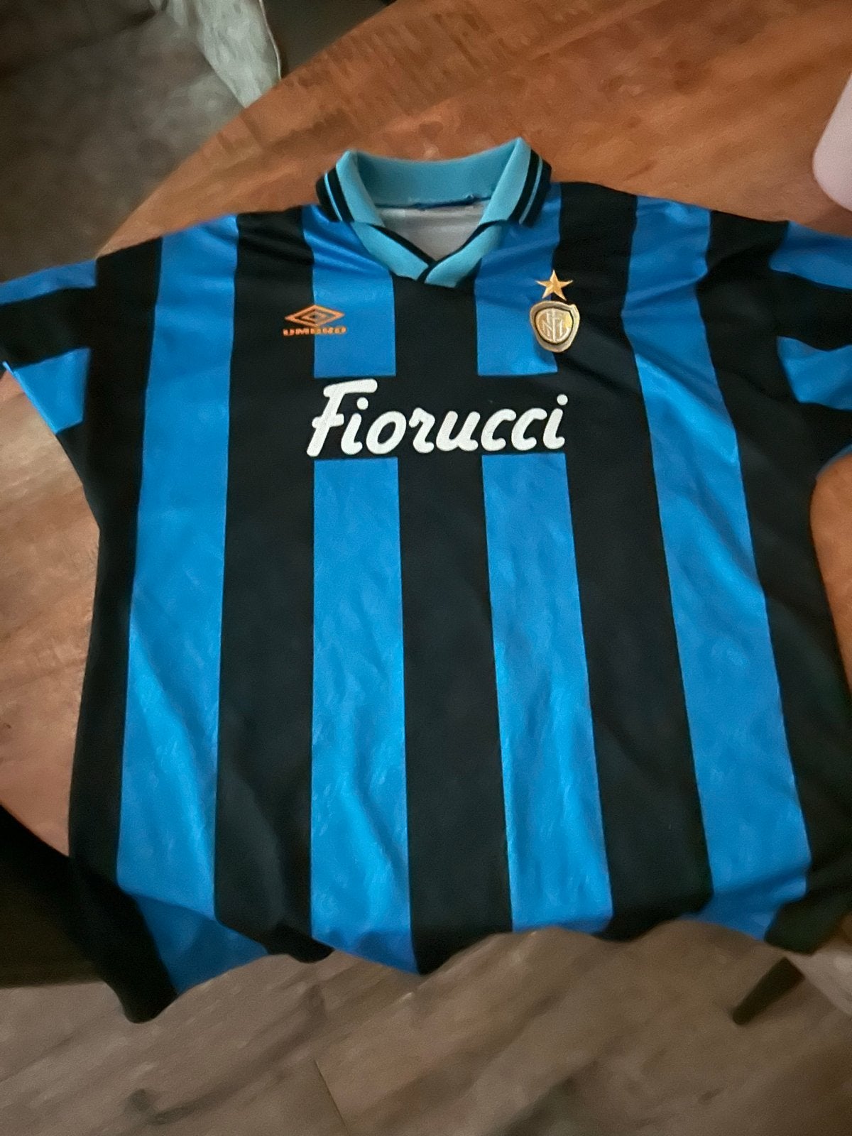 origineel vintage Inter Milan shirt Umbro Fiorucci, Meerkleurig, Maat 56/58 (XL), Ophalen of Verzenden, Voetbal