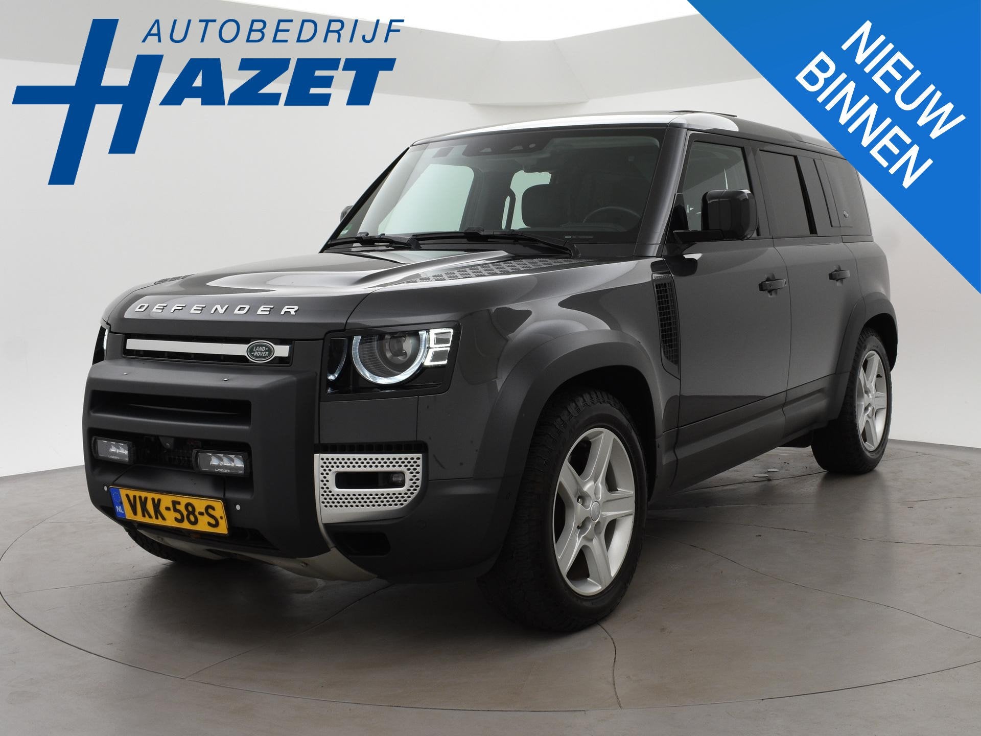 Land Rover Defender 3.0 P400 6-CILINDER BENZINE GRIJS KENTEK, Auto's, Gebruikt, 2996 cc, Vierwielaandrijving, 2 stoelen