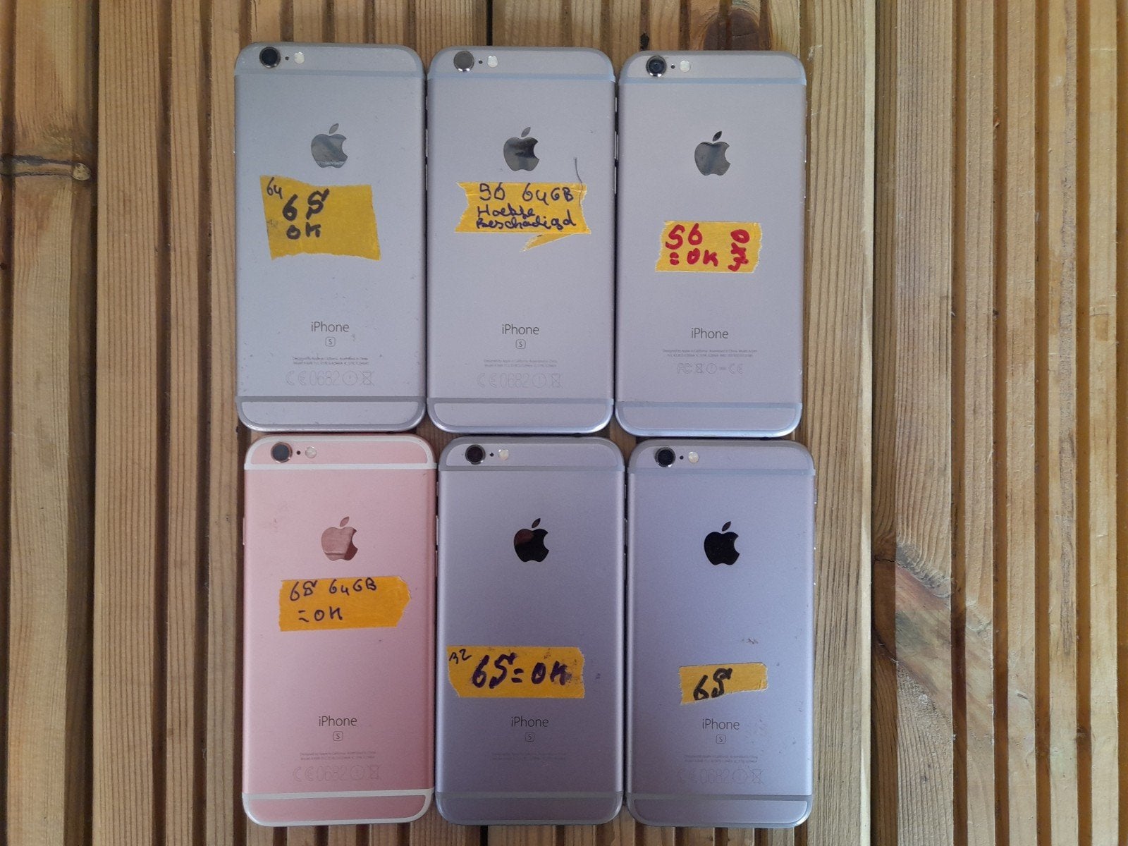 6x iphones, Telecommunicatie, Mobiele telefoons | Apple iPhone, Ophalen, Gebruikt, Zwart, IPhone 6