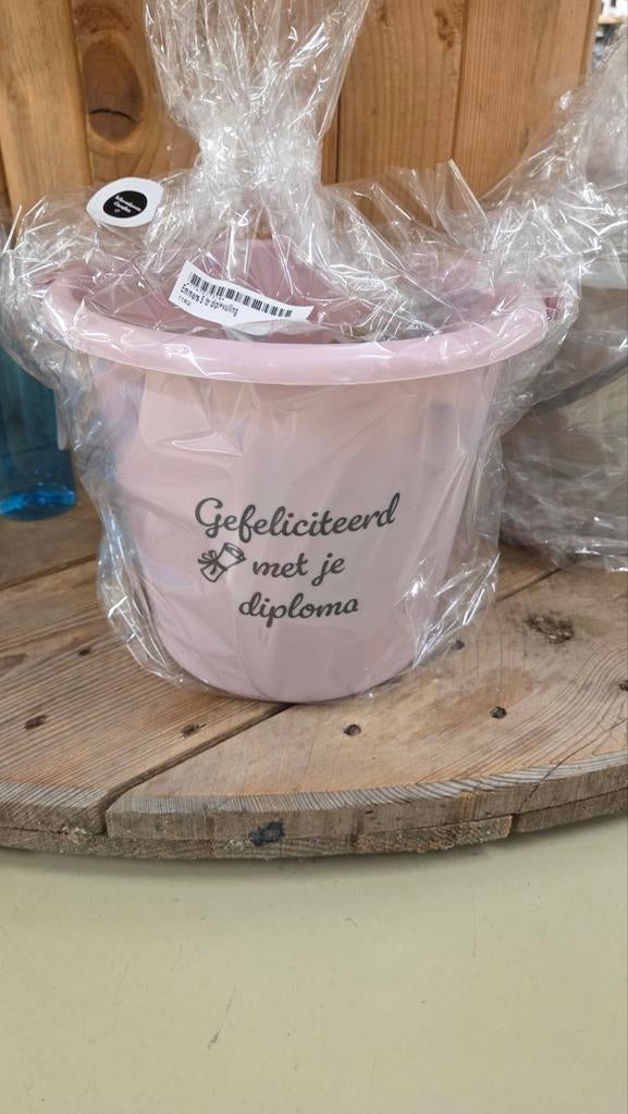 Gepersonaliseerde cadeau emmers voor elke gelegenheid, Ophalen of Verzenden, Nieuw, Kunststof, Met handgreep