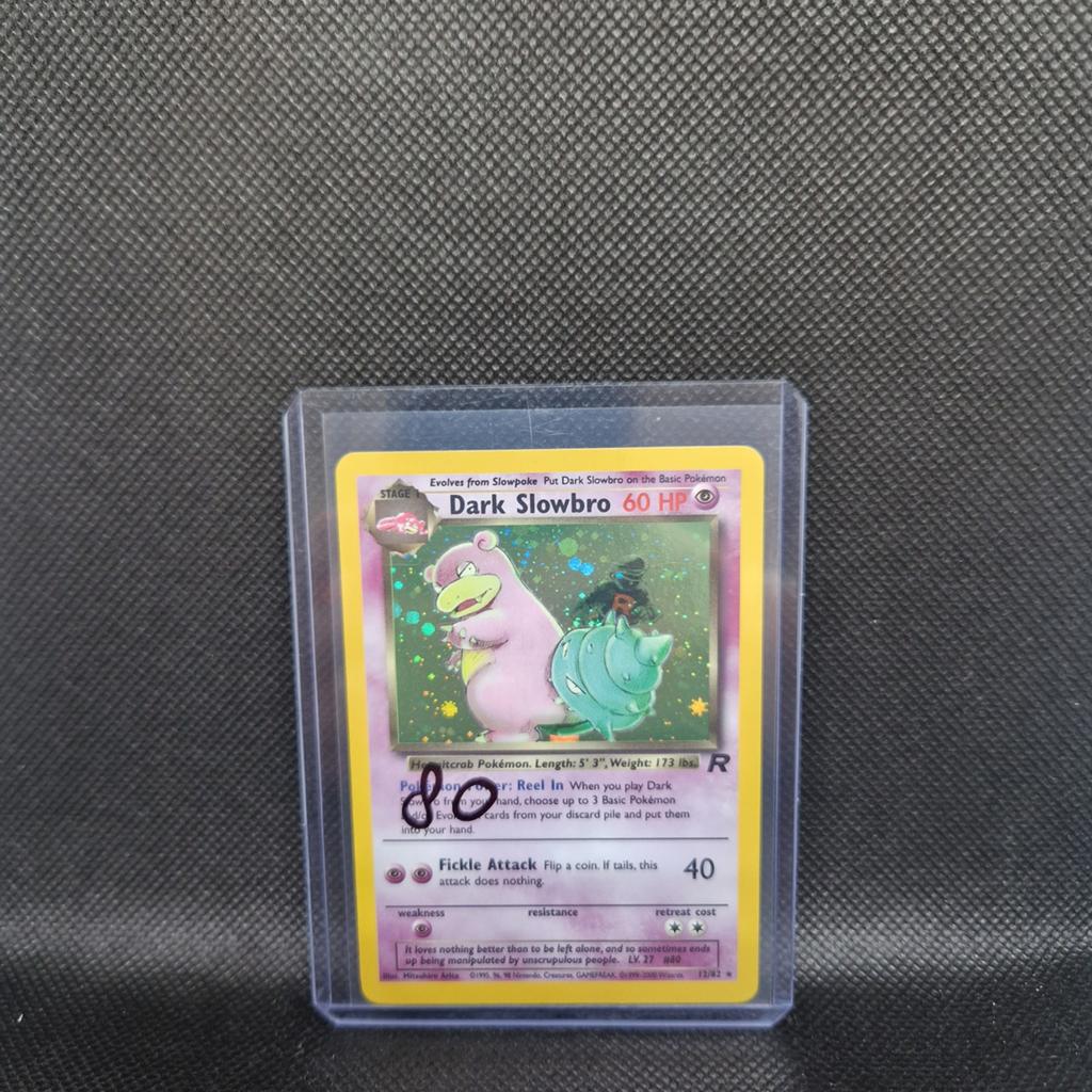 Dark Slowbro Holo Rocket, Hobby en Vrije tijd, Verzamelkaartspellen | Pokémon, Ophalen of Verzenden, Zo goed als nieuw