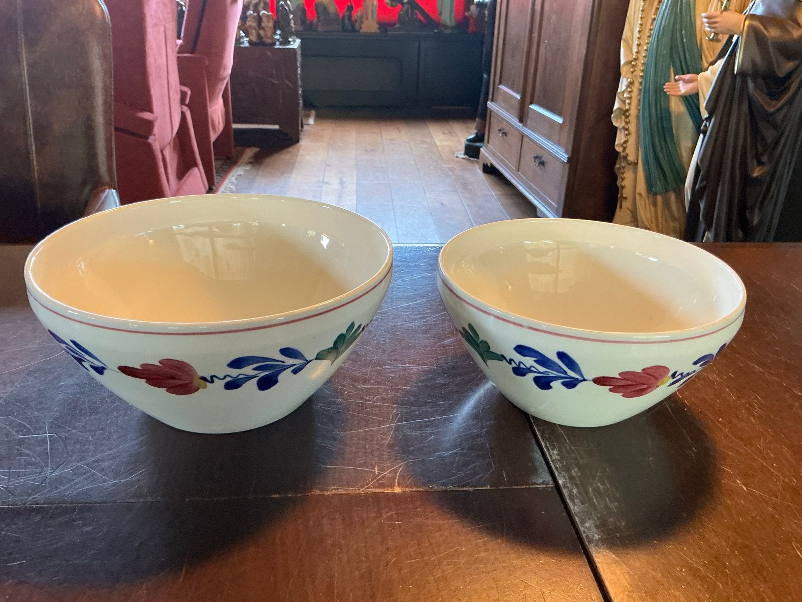 2 Boerenbont Schalen Royal Sphinx Maastricht ❤️ 21 & 19 cm, Ophalen of Verzenden