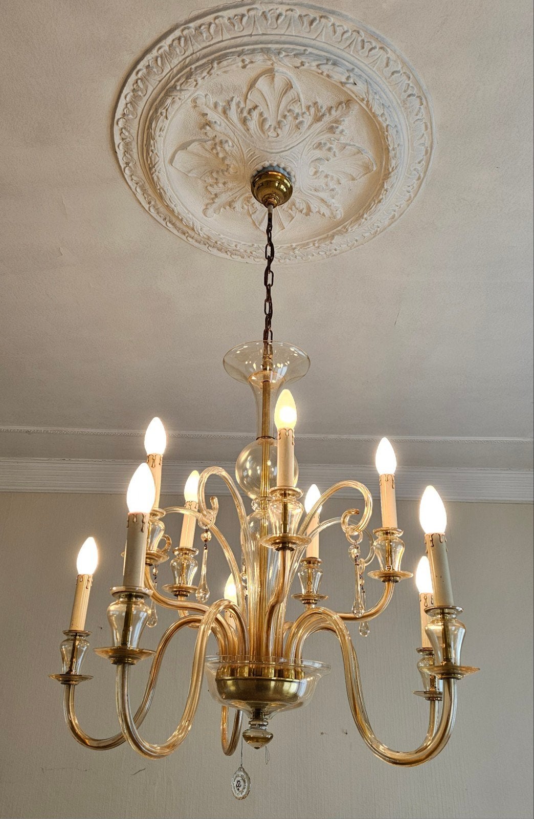 Vintage Murano exclusieve kroonluchter, Ophalen, Glas