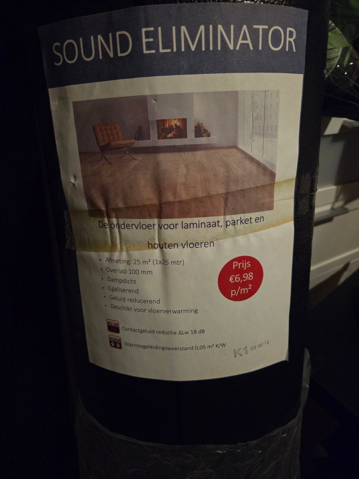 ondervloer voor laminaat, parket, hout, Doe-het-zelf en Verbouw, Kunststof, Overige typen, Nieuw, 10 m² of meer