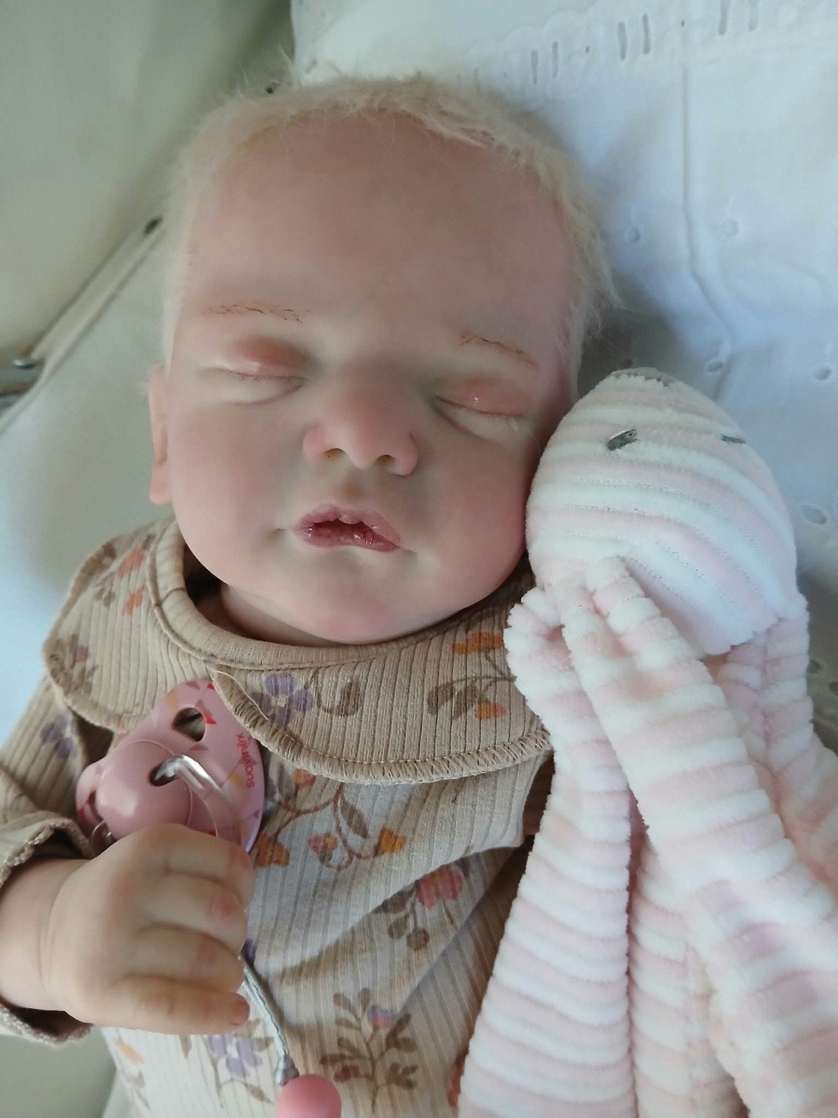 Reborn Sam met certificaat - Realistische babypop, Ophalen of Verzenden, Zo goed als nieuw, Pop
