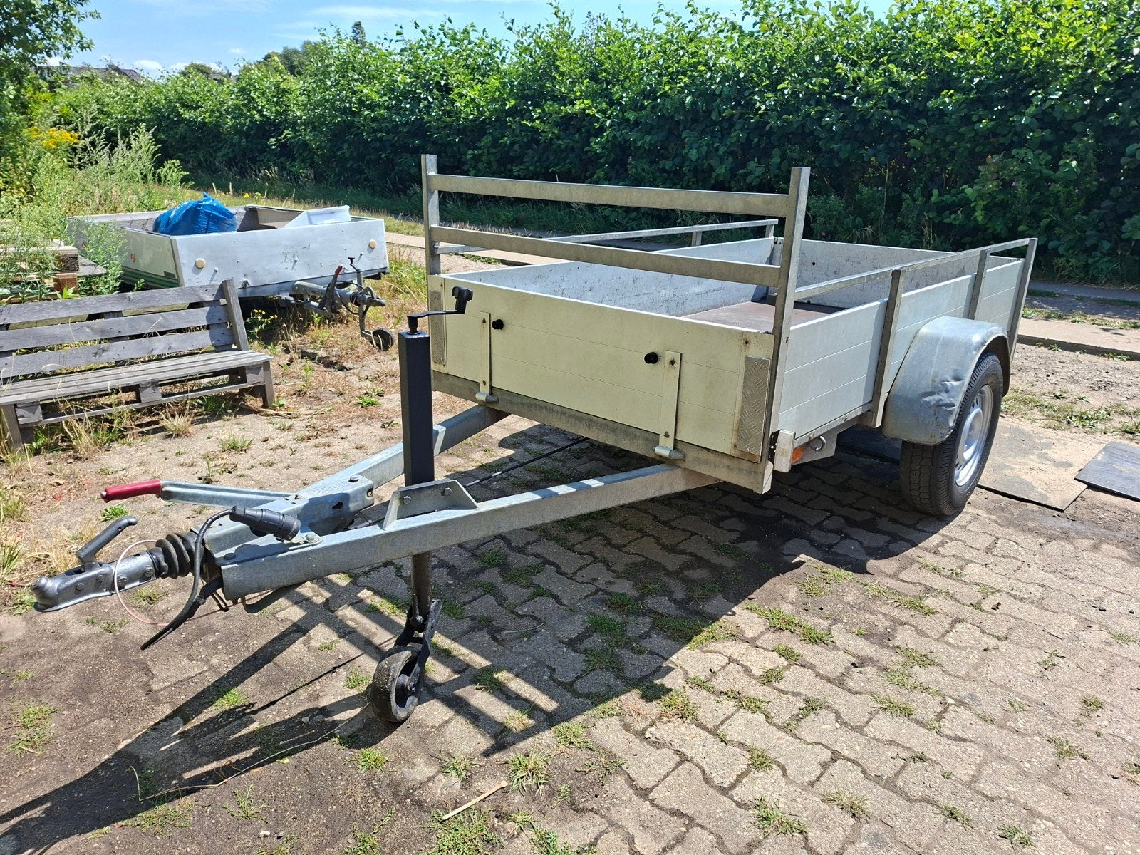 Zeer nette Alum. geremde ANSSEMS  Enkelasser 1300KG.2.50m, Ophalen of Verzenden