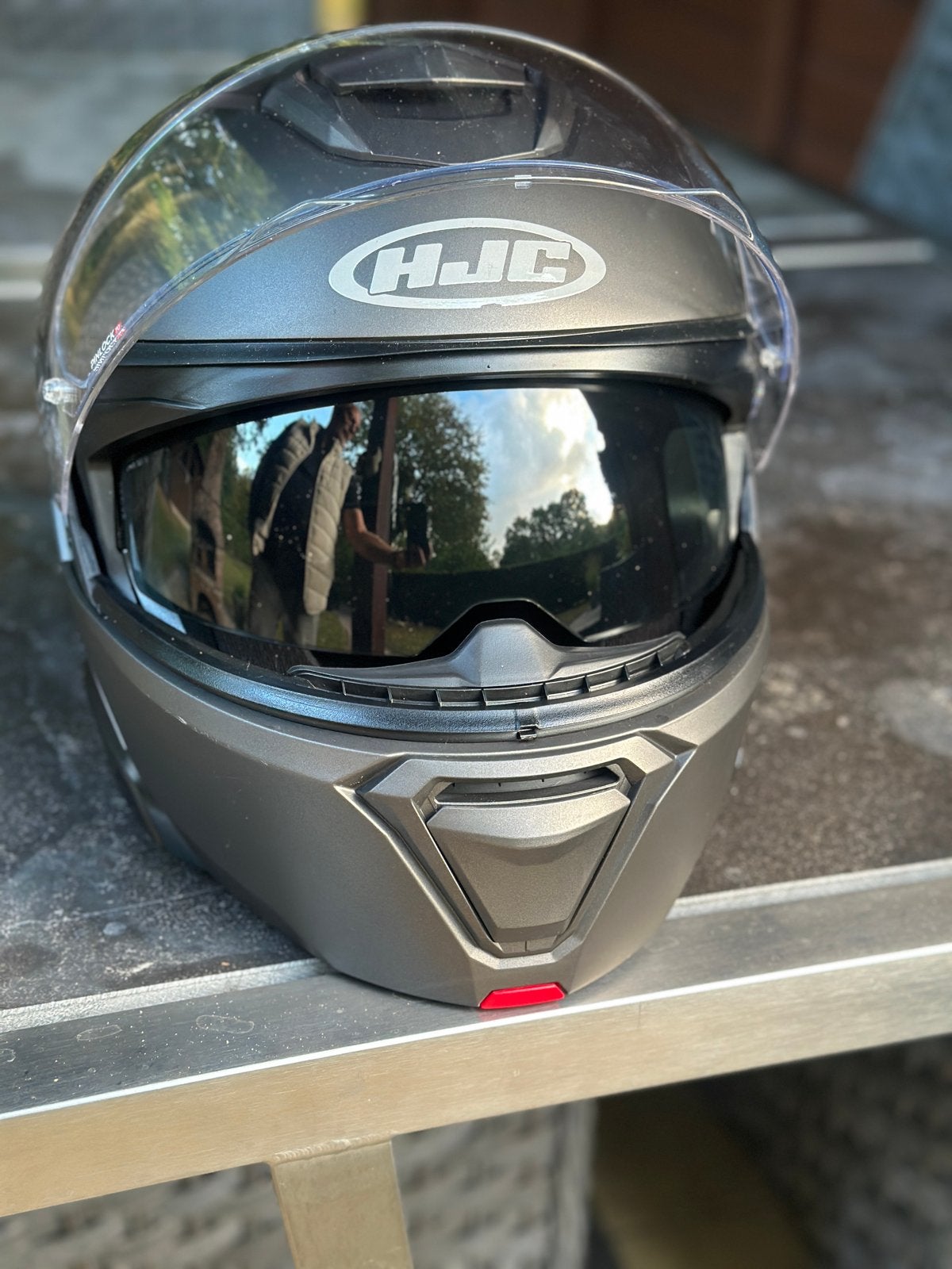 HJC i91 Systeemhelm met Smart HJC Intercom - Maat M, Ophalen of Verzenden, Tweedehands, Heren
