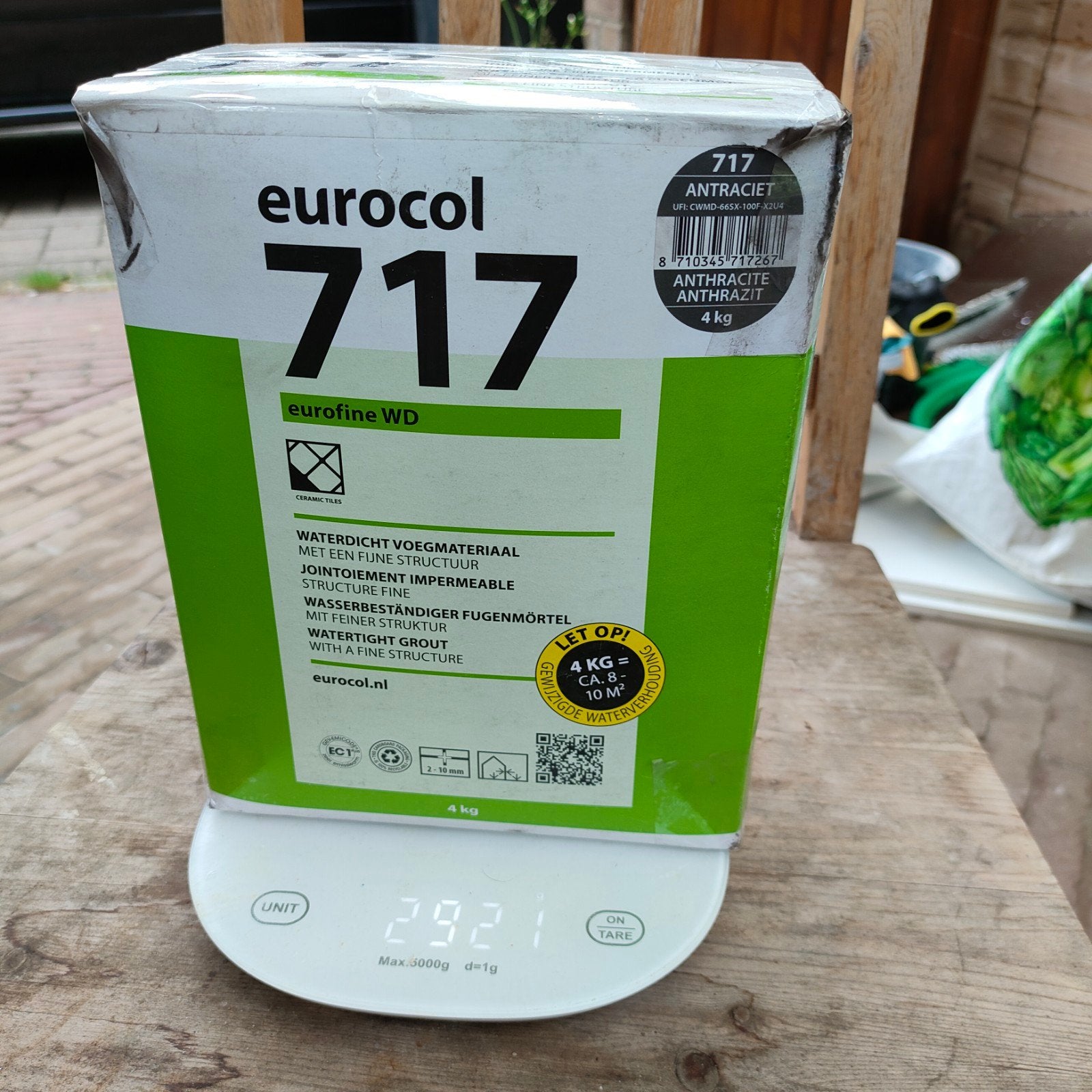 Eurocol 717 Eurofine WD voegmiddel antraciet (ca. 2.9KG), Ophalen, Minder dan 20 cm, 10 m² of meer, Overige materialen