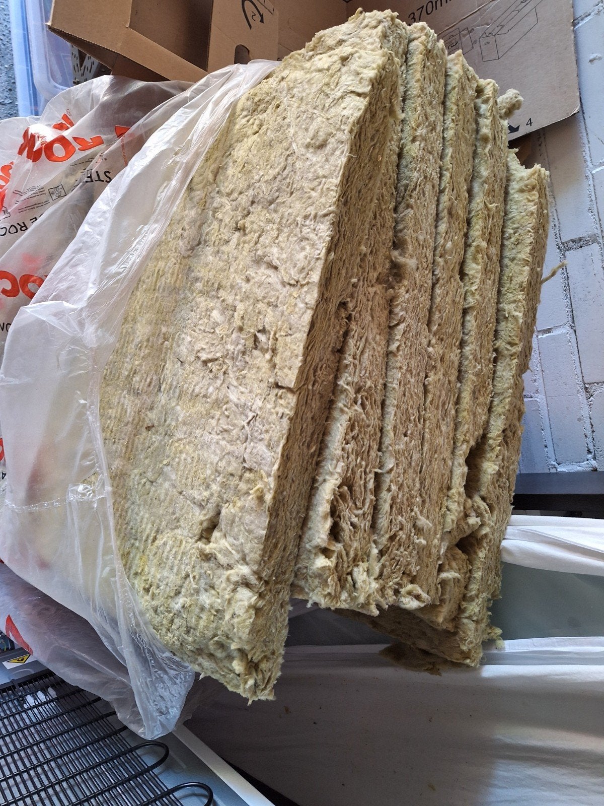 Rockwool steenwol isolatie matten 120x60x5cm (6 stuks), Ophalen, Dakisolatie, 4 tot 8 cm, Gebruikt