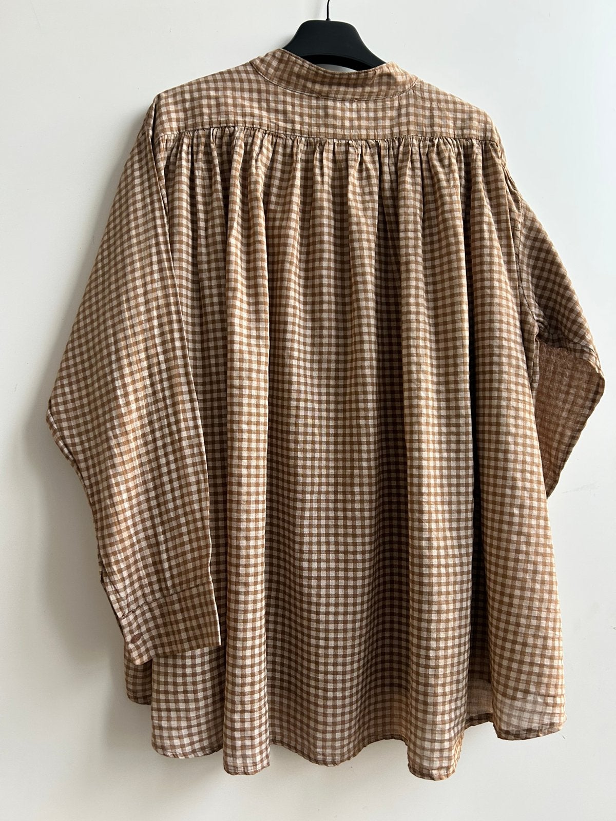GARCONNE losvallende blouse ruitje camel mt TU, Kleding | Dames, Blouses en Tunieken, Verzenden, Parijs, Nieuw, Garconne
