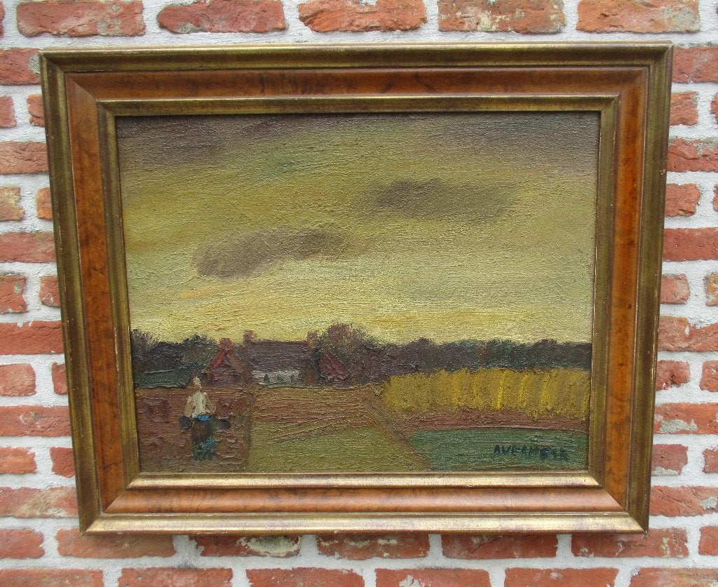 Alfons Vermeir ( Baasrode 1905 - 1994 ) Oogst 1979, Ophalen of Verzenden