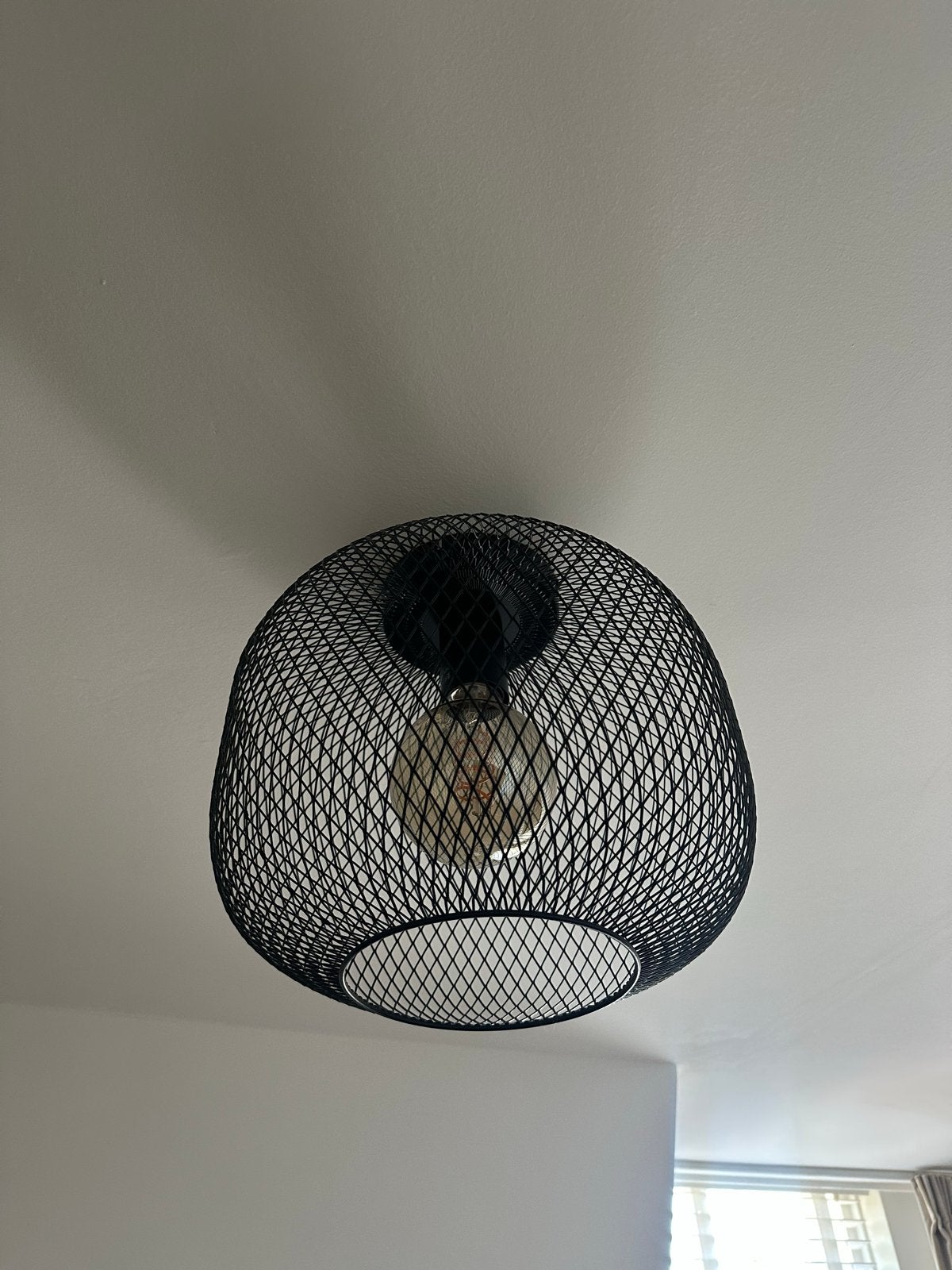 Lucide Mesh Plafondlamp - Zwart, Modern Design, Modern, Zwart, Ophalen of Verzenden, Zo goed als nieuw
