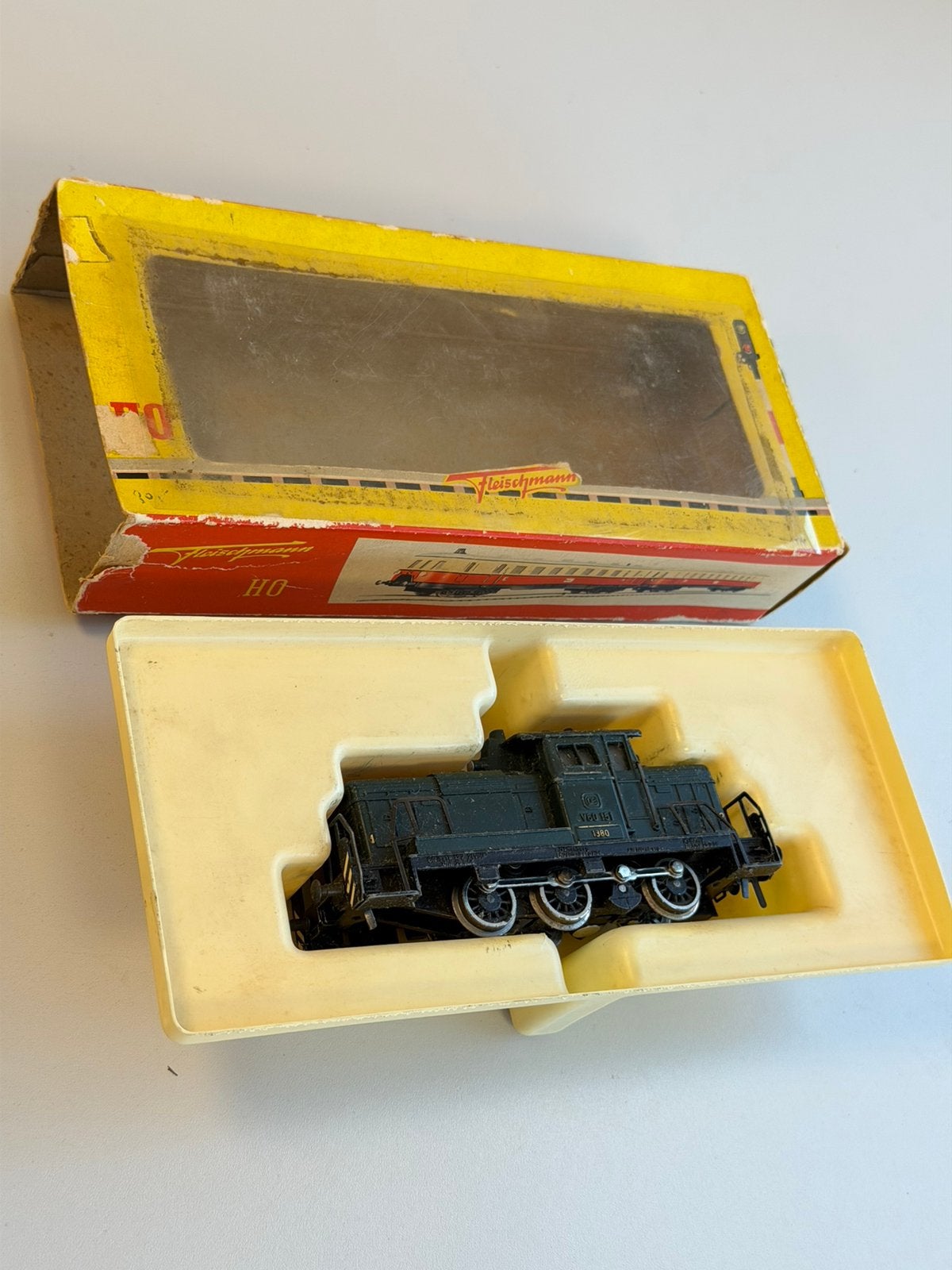 Fleischmann 1380 H0 HO Dieselloc loc locomotief V60 + Doos, Fleischmann, P, P, Ophalen of Verzenden
