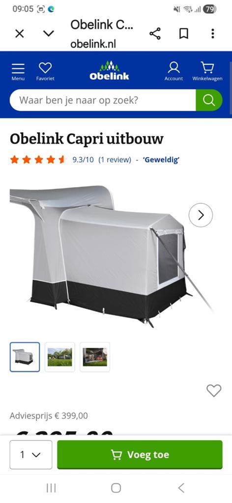 Heb een uitbouw van ,blauwe rand met grijs, Ophalen of Verzenden
