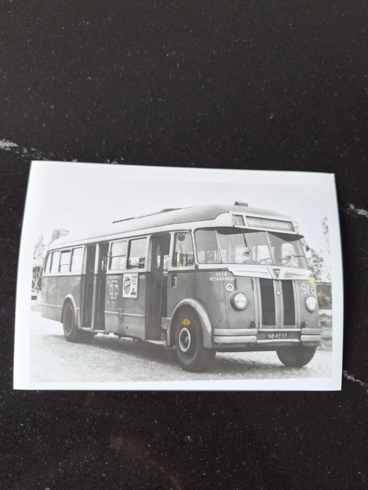 Foto 10x15 bus HTM 91, Verzamelen, Ophalen of Verzenden, Zo goed als nieuw, Bus of Metro, Kaart of Prent