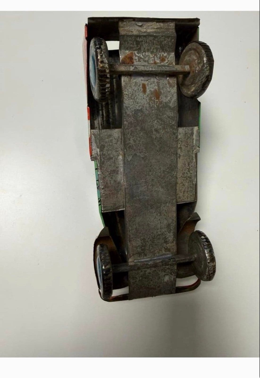 Vintage Blikken Speelgoedauto "Gon Spray" - Groen/Rood, Ophalen of Verzenden, Gebruikt