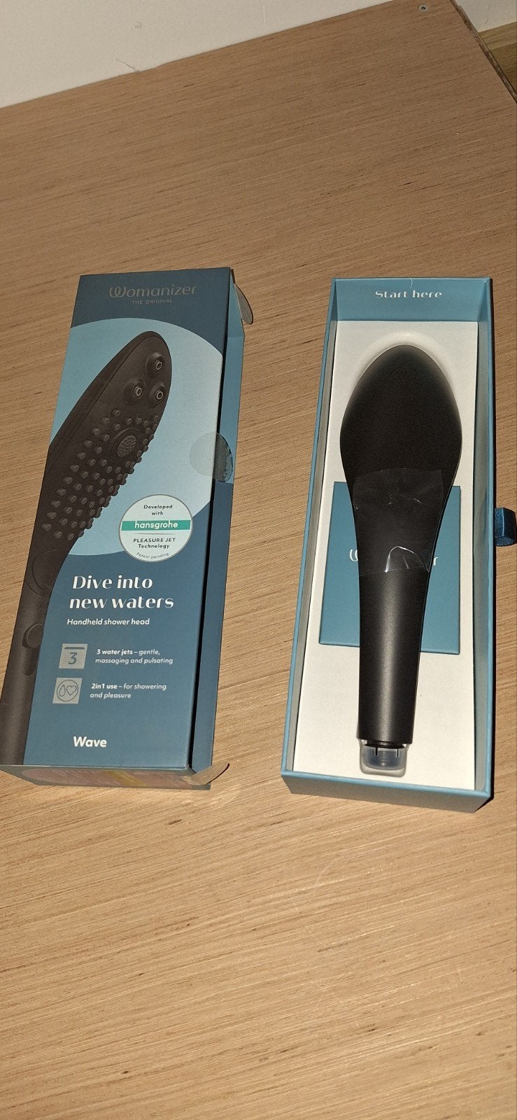 Nieuwe Hansgrohe Wave douchekop - Zwart, Nieuw, Ophalen of Verzenden, Douche, <