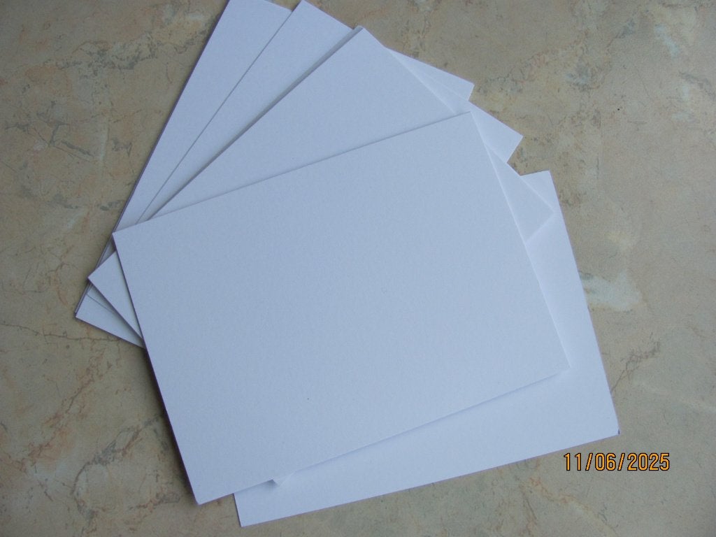NIEUWSTAAT 17 KAARTEN enkelvoudig rechthoekig papier WIT 250, Ophalen of Verzenden, Nieuw, Overige thema's, Blanco kaart of Basiskaart