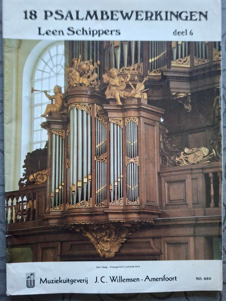 Leen Schippers, deel 6, 18 psalmbewerkingen voor orgel., Orgel, Gebruikt, Les of Cursus, Ophalen of Verzenden