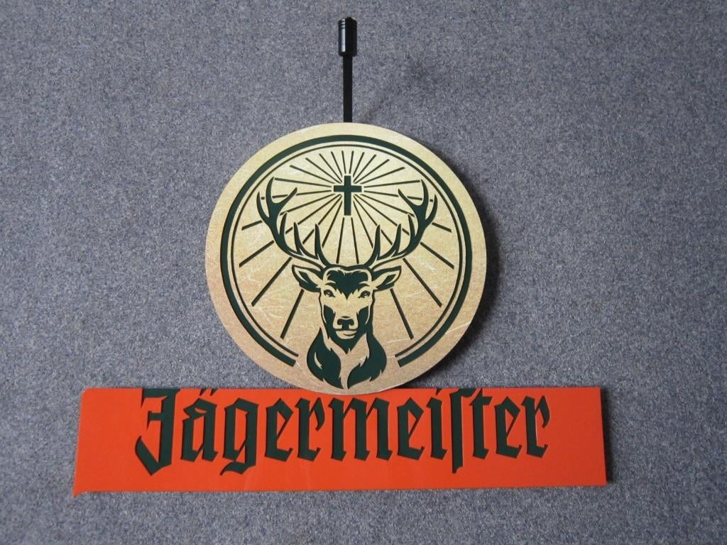 JAGERMEISTER LED LICHTRECLAME, Verzamelen, Ophalen, Zo goed als nieuw, Lichtbak of (neon) lamp