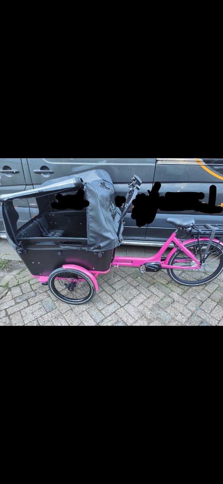 Prachtige roze bakfiets, Ophalen, Zo goed als nieuw, 4 kinderen of meer
