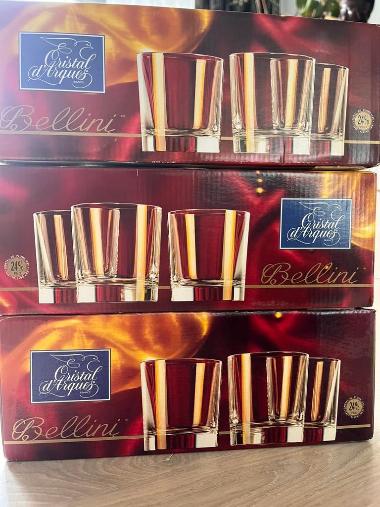 9 Kristallen whiskey glazen van het merk Cristals d’Arques, Antiek en Kunst, Ophalen of Verzenden