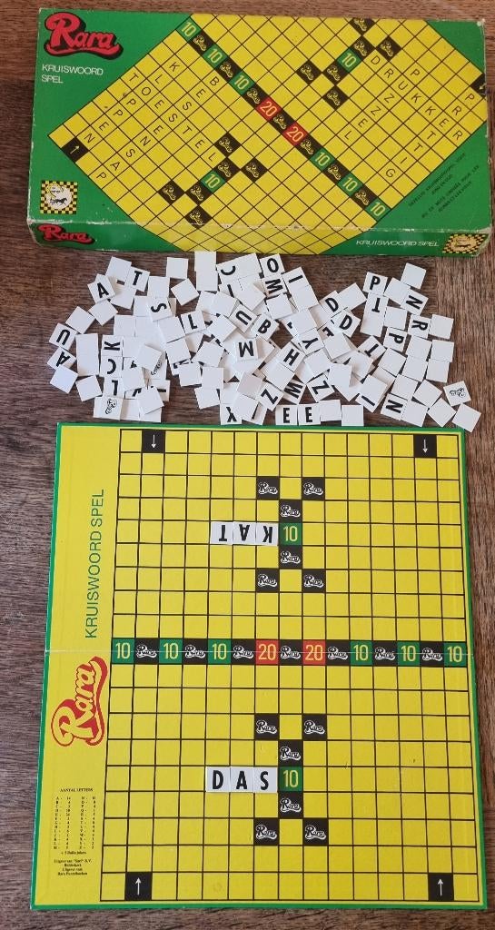 Rara, spel als scrabble maar dan op eigen helft scorenn, Een of twee spelers, Ophalen of Verzenden, Gebruikt