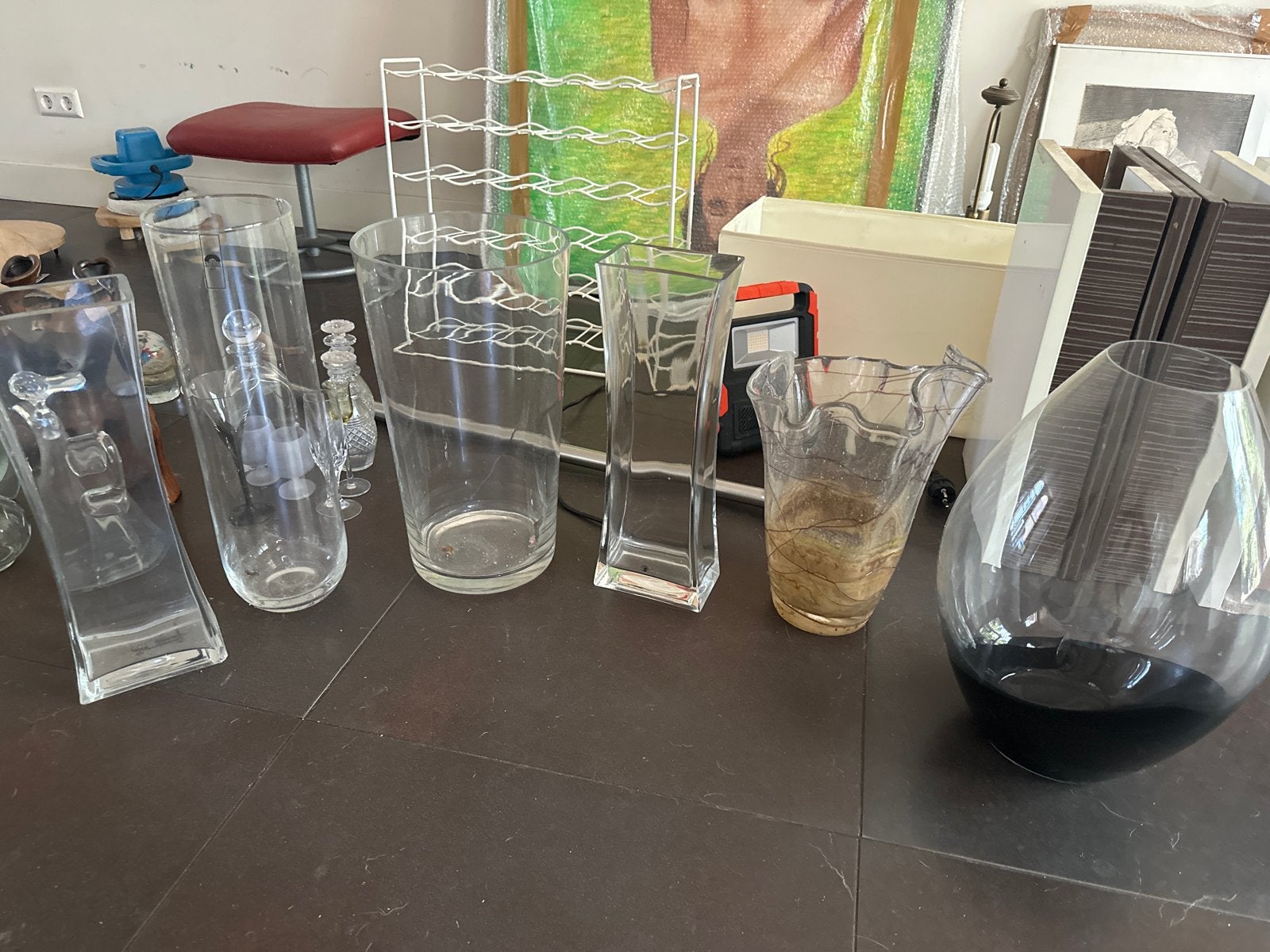 Diverse Grote Glazen Vazen Collectie, Huis en Inrichting, Ophalen