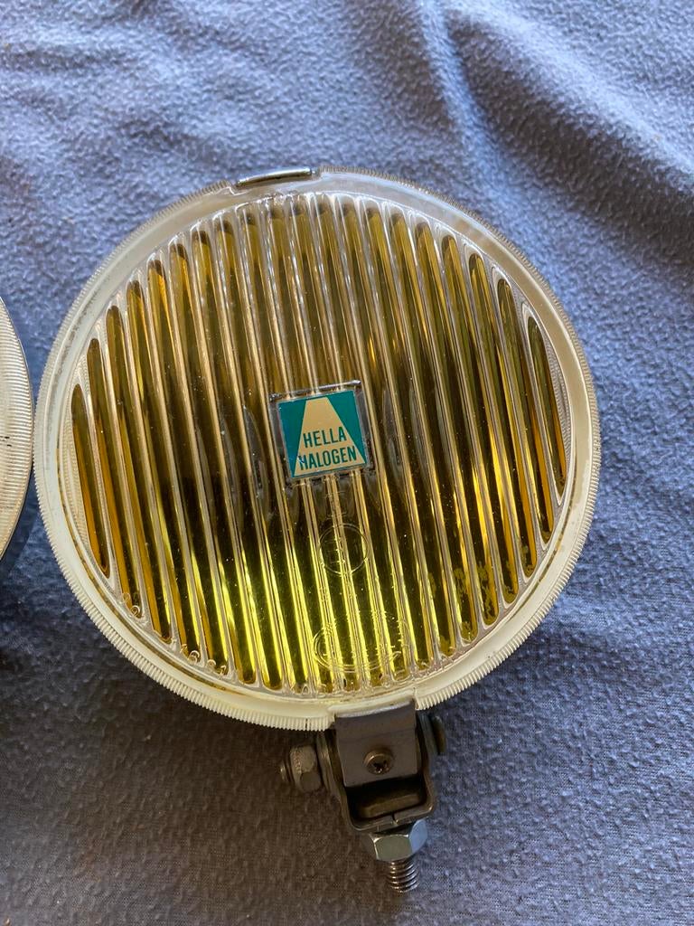 Oldtimer 2 Hella mistlampen type 140, Auto-onderdelen, Verlichting, Ophalen of Verzenden, Gebruikt