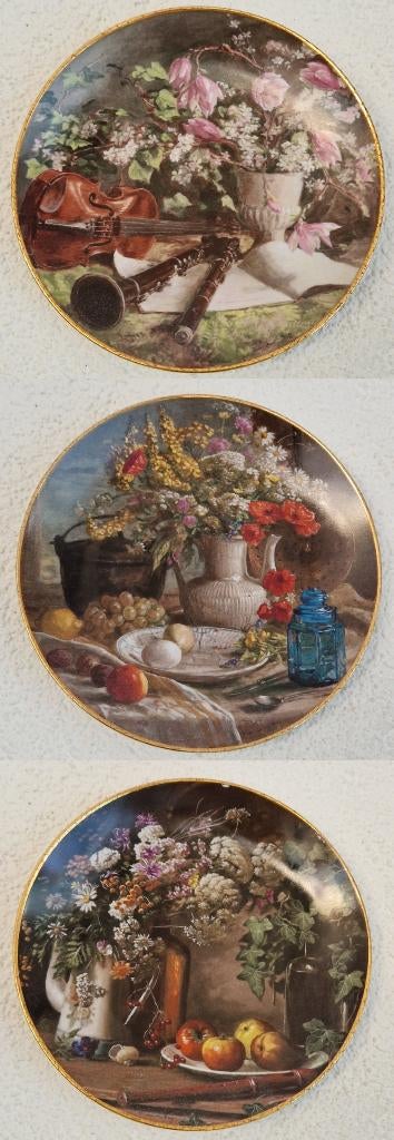 3 x sier/wandbord Royal Mosa stillevens Kees van den Berg, Ophalen of Verzenden