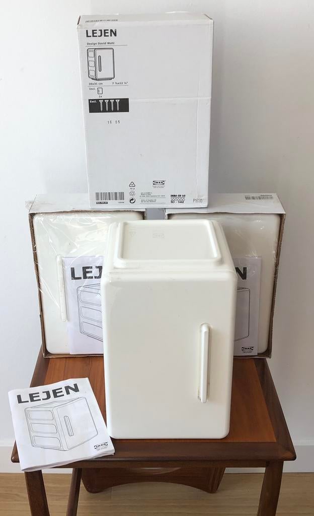 3 IKEA LEJEN modular kast badkamerkast | Design: David Wahl, Ophalen of Verzenden, Nieuw, Wit, Overige typen
