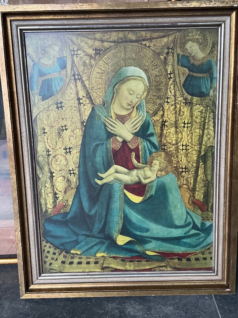 Schilderij op glas Madonna met Kind, Ophalen, Portret of Personen, Overige ondergronden