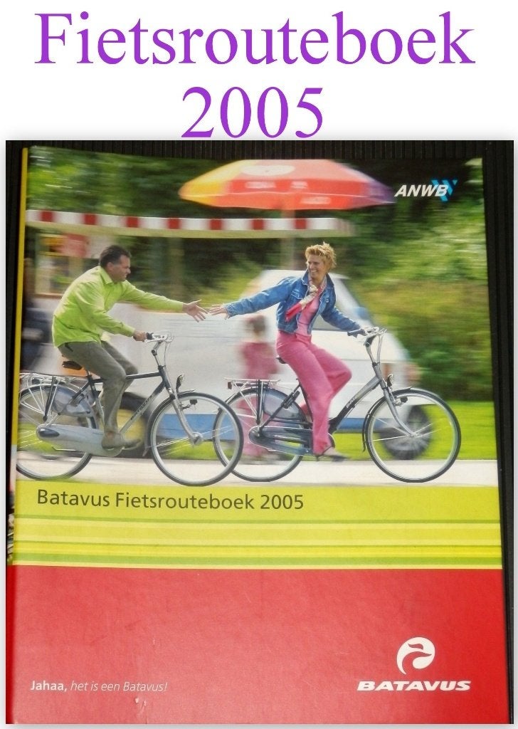 Pl09 anwb / batavus fietsrouteboek 2005 -- ( plattegrond ), Boeken, Ophalen of Verzenden, 1800 tot 2000, Nederland, Landkaart