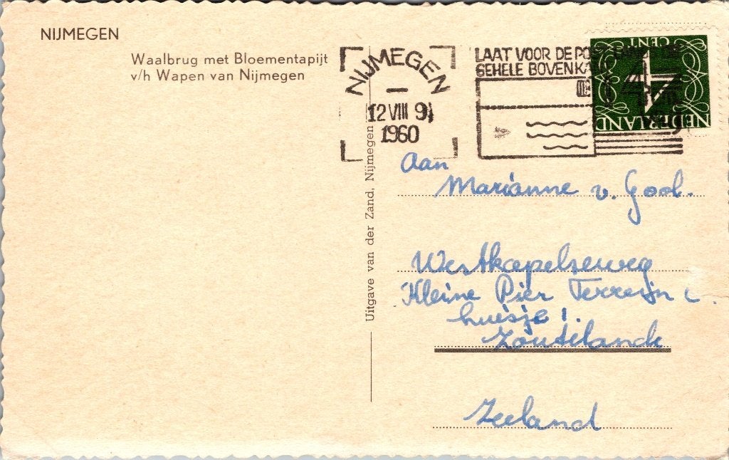 Nijmegen - 12 oude ansichtkaarten Waalbrug IV, Verzamelen, Ansichtkaarten | Nederland, Verzenden, 1960 tot 1980, Gelopen, Gelderland