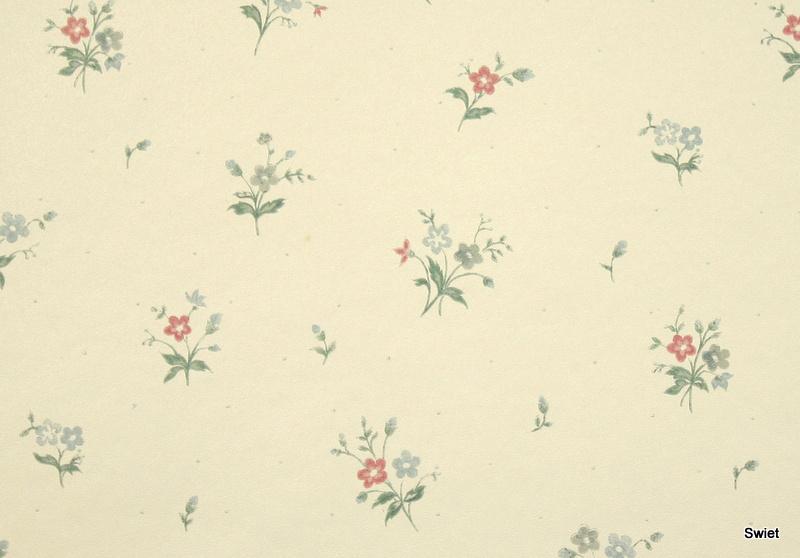 10327 vintage bloemenbehang laura ashley stijl vinyl swiet, Huis en Inrichting, Verzenden, Minder dan 10 m², Rood