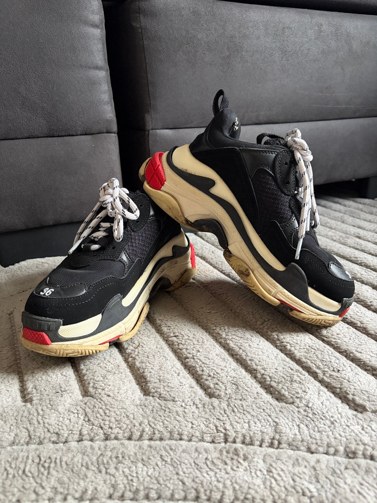Balenciaga sneakers zwart Triple S maat 36, Verzenden, Zwart, Sneakers of Gympen, Gedragen