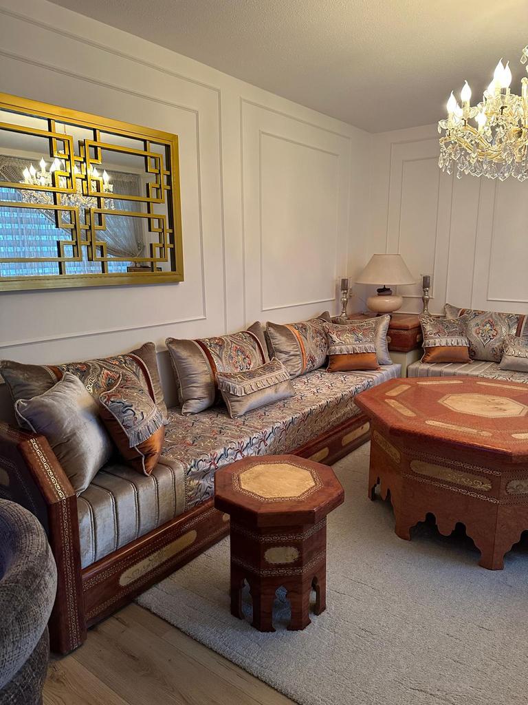 Luxe Marokkaanse zitkamer – complete set, Ophalen, Zo goed als nieuw, Hout