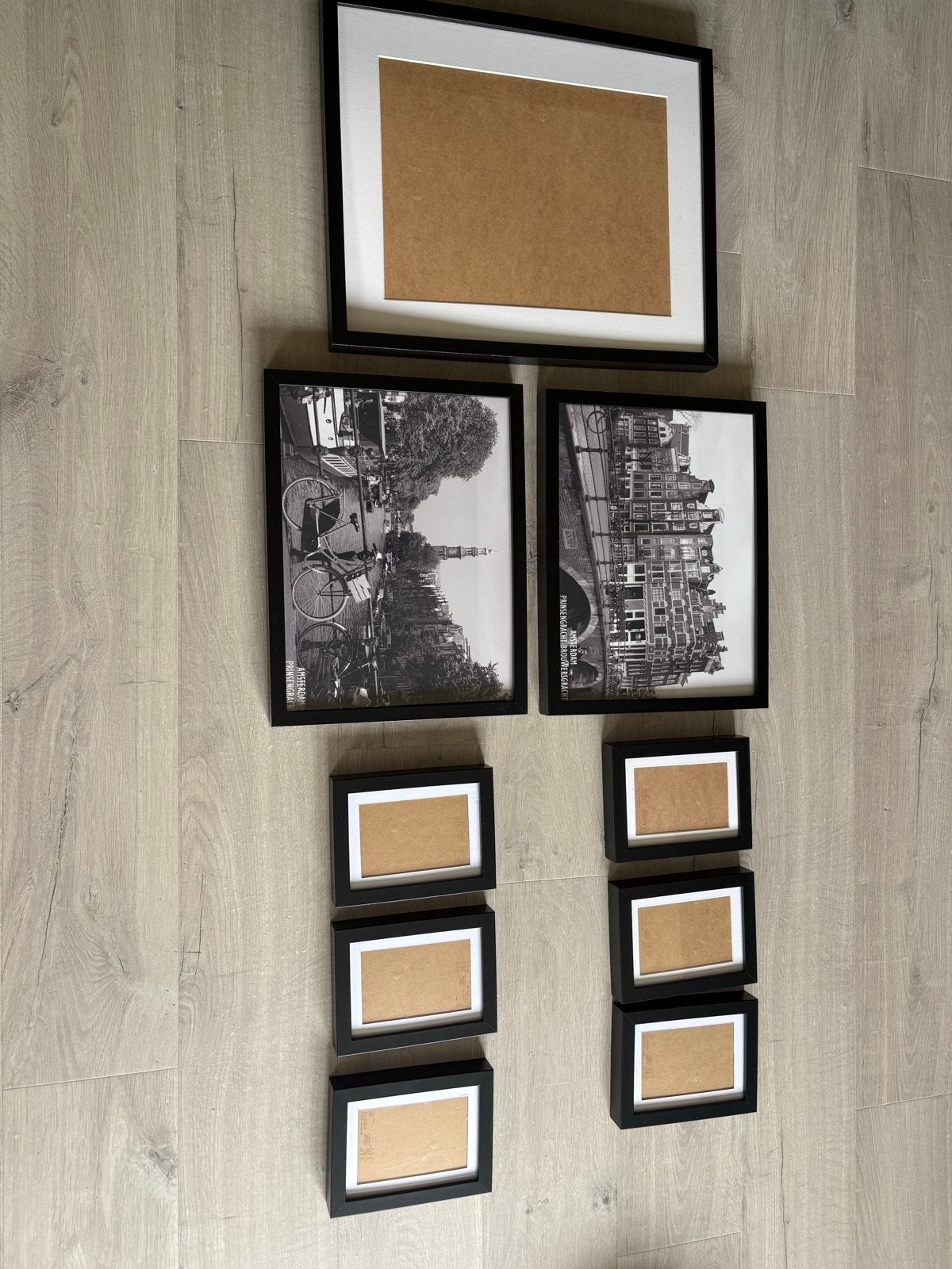 Ribba Zwarte fotolijsten  (9 stuks), Ophalen, Gebruikt, Fotolijst, Hout