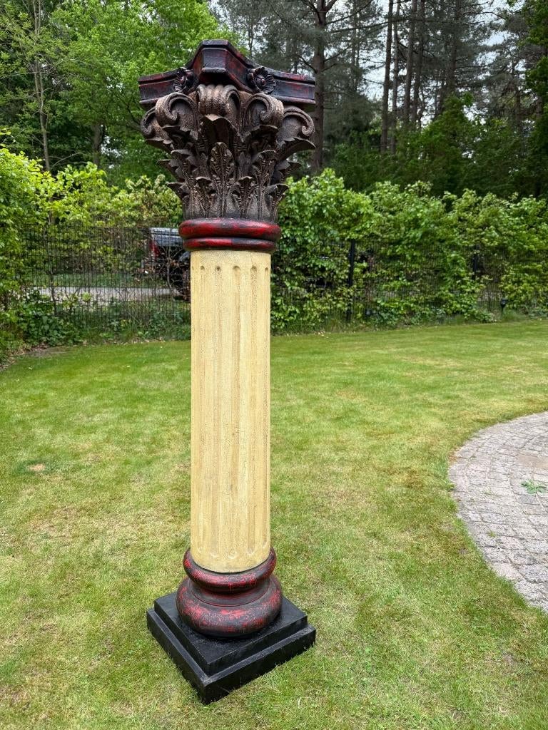 Griekse Korinthische zuil Acunthus 150 cm hoog, Huis en Inrichting, Ophalen, Zo goed als nieuw