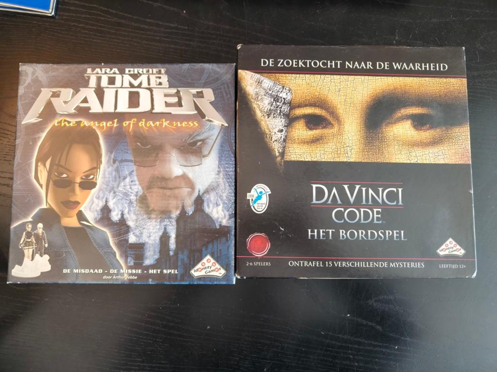 Bordspellen: Tomb Raider & Da Vinci Code, Hobby en Vrije tijd, Gezelschapsspellen | Bordspellen, Een of twee spelers, Ophalen of Verzenden