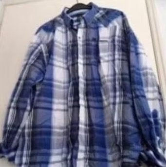 als Nieuw VANGUARD jeans Wit blauw ruit Overhemd Blouse 4XL, Ophalen of Verzenden, Zo goed als nieuw, Blauw, Overige halswijdtes